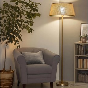 Brilagi - Lampă de podea LED CERIA 1xE27/20W/230V Ø 50 cm bej/auriu