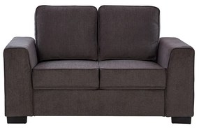 Canapea fixa Clarisse, 2 locuri, culoare gri, material textil, perne incluse dehusabile