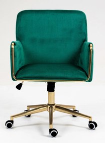 HR4318K Scaun Verde Catifea cu Bază Aurie