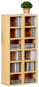 Homcom Set de 2 Rasteluri Mobilier 6 Rafturi in Lemn MDF 21X19.2X88.3cm