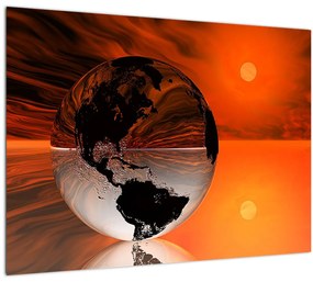Tablou cu abstracție Pământ (70x50 cm), în 40 de alte dimensiuni noi