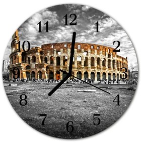 Ceas de perete din sticla rotund Colosseum Colosseum Gray