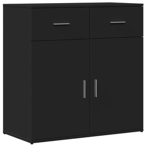 840521 vidaXL Servantă, negru, 79x38x80 cm, lemn prelucrat