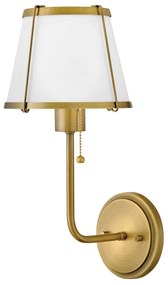 Lampă de perete Hinkley HK-CLARKE1-DBR-OW CLARKE 1xE27/40W/230V alamă/alb