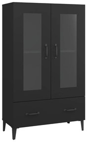812556 vidaXL Dulap înalt, negru, 70x31x115 cm, lemn compozit