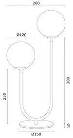 Veioza, lampa de masa design modern FERRONE negru