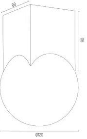 Plafoniera moderna minimalista AUSTIN negru/alb
