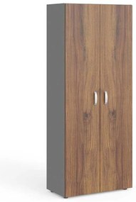 Dulap de haine înalt Manager 79,9 x 42,2 x 196,5 cm, nuca warmia / gri