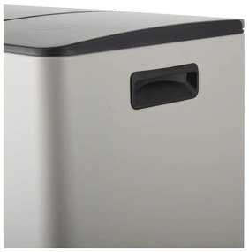 Coș de gunoi taupe pentru reciclare/cu pedală 2x20 l din oțel Aliya – Spirella