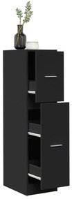 vidaXL Dulap de farmacie, negru, 30x41x118 cm, lemn prelucrat
