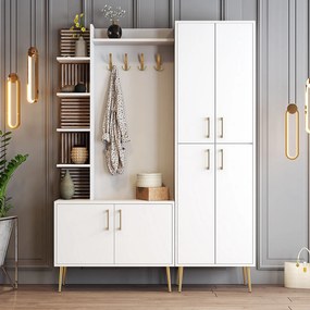 Mobilier hol Valery DA (Alb + Auriu). 1088556