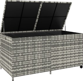 Outsunny Cufăr de grădină din rășină împletită, cufăr de depozitare exterior 650 L impermeabil cu căptușeală cu fermoar | Aosom Romania