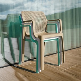 Scaun stivuibil, gri-maro / plastic, FRENIA