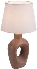 Lampa de masa ceramica maro abajur bej Madelor