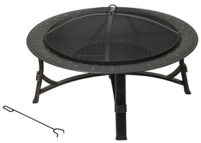 Șemineu portabil cu capac Cattara Teide, ø 88,5 cm, negru