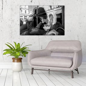 Tablou - Charles Chaplin la Praga (90x60 cm)