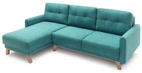 Colțar extensibil cu șezlong pe partea stângă Bobochic Paris Balio, turcoaz