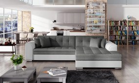 Coltar tapitat, extensibil, 295x80x195 cm, Sorento R02, Eltap (Culoare: Alb / Soft 17)