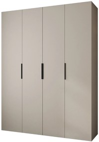 Dulap de haine 190 cm Carmela 50-4 (Cașmir + Negru). 1126847