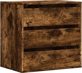 vidaXL Dulap colț cu sertare stejar fumuriu 60x41x58 cm lemn prelucrat
