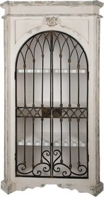 Vitrina din lemn cu usi de metal, aspect vintage, "Eloise"
