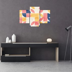 Tablou - Abstracție cu modele retro (90x60 cm)