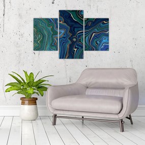 Tablou - Marmură verde- albastru (90x60 cm)