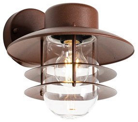 Aplică de perete industrială maro ruginiu IP44 - Shell