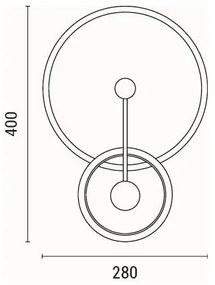 Aplică LED/15W/230V 3000K