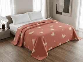Cuvertura de pat ORANGE HEART, roz Dimensiune: 170 x 210 cm