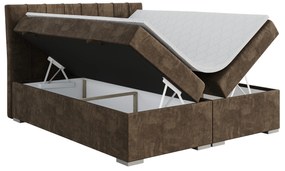 Pat de o persoană boxspring 120 cm Driny (caramel) (cu saltea și sp. depozitare). 1043357