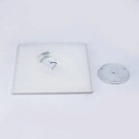 Brilagi - Plafonieră LED pentru baie ULTRA SLIM, 24 W, 230 V, 42x42 cm, argintie, IP54