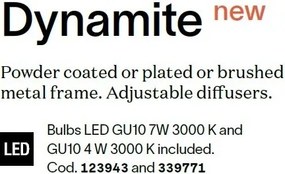 Spot aplicat tavan DYNAMITE AP1 SQUARE NERO