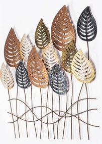 Decoratiune perete LILAC, multicolor, metal, 76x64 cm