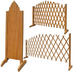 Gardebruk Grilaj din lemn ROSEMARY pentru flori, 200x107cm, maro natural