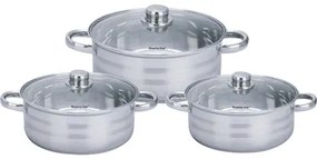 Set 3 cratite inox cu capac,5 litri .8 litri ,7 litri .3 litri,9.1 litri litri Royalty Line RL-SP6