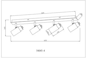 Spot MATTI 4xE27/40W/230V Globo 54045-4