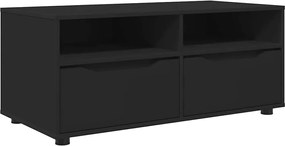 vidaXL Cabinet TV cu sertar Negru 100 x 48 x 43 cm Lemn compozit