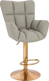 HR650W Scaun Culoare in Piele Ecologica Premium Soft cu Bază Aurie