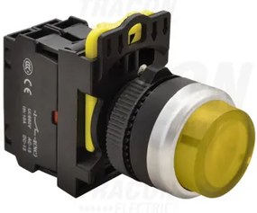 Buton simplu cu revenire cu led galben NYG3-HLY Tracon