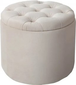 Taburete cu spatiu de depozitare Modern Barock 50cm, bej