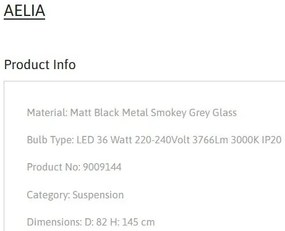 Lustra cu 9 pendule LED design modern AELIA