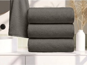 Prosop NORIELLE 50x90 cm gri inchis, 100% bumbac