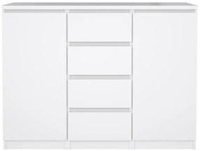 Comodă Simplicity 121 x 50 x 91 cm, alb lucios