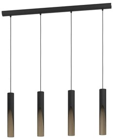 Lustră LED pe cablu Eglo 901733 BARBOTTO 4xGU10/4,5W/230V 3000K negru/maro
