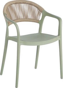 Scaun stivuibil, verde/bej LEXTON