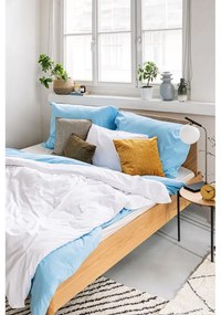 Lenjerie pentru pat dublu din bumbac Bonami Selection, 200 x 220 cm, albastru azuriu