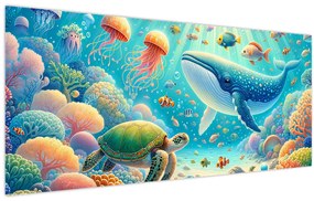 Tablou - Lumea sub apă (120x50 cm)