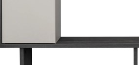 Mobila Living modern, casmir bej inchis  stejar grafit, 210 cm lungime x35 cm adancime, suspendata- prindere perete, usi deschidere prin apasare-push