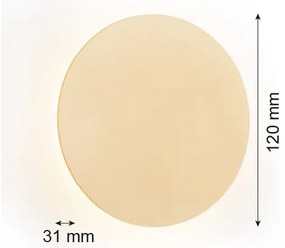 Aplică LED OREGON PLUS LED/3W/230V 3000K 12 cm auriu Argon 8350